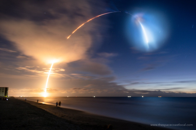 Màn phóng tàu của SpaceX gây ra mây dạ quang - hiện tượng thiên nhiên hiếm gặp