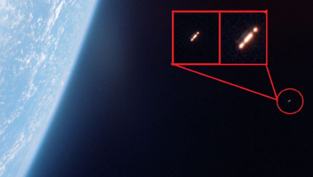 Ảnh chụp của NASA cho thấy một phi thuyền lạ gắn 3 động cơ phản lực